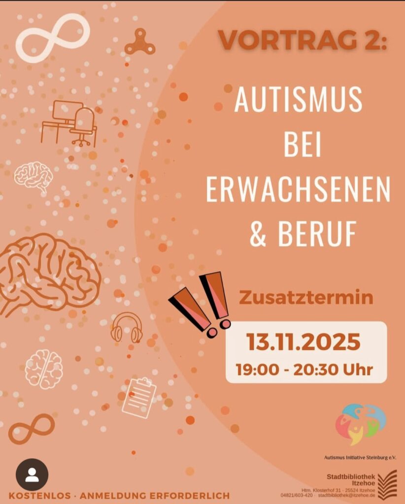 Plakat der Veranstaltung Autismus und Beruf 2 am 13.11.2025