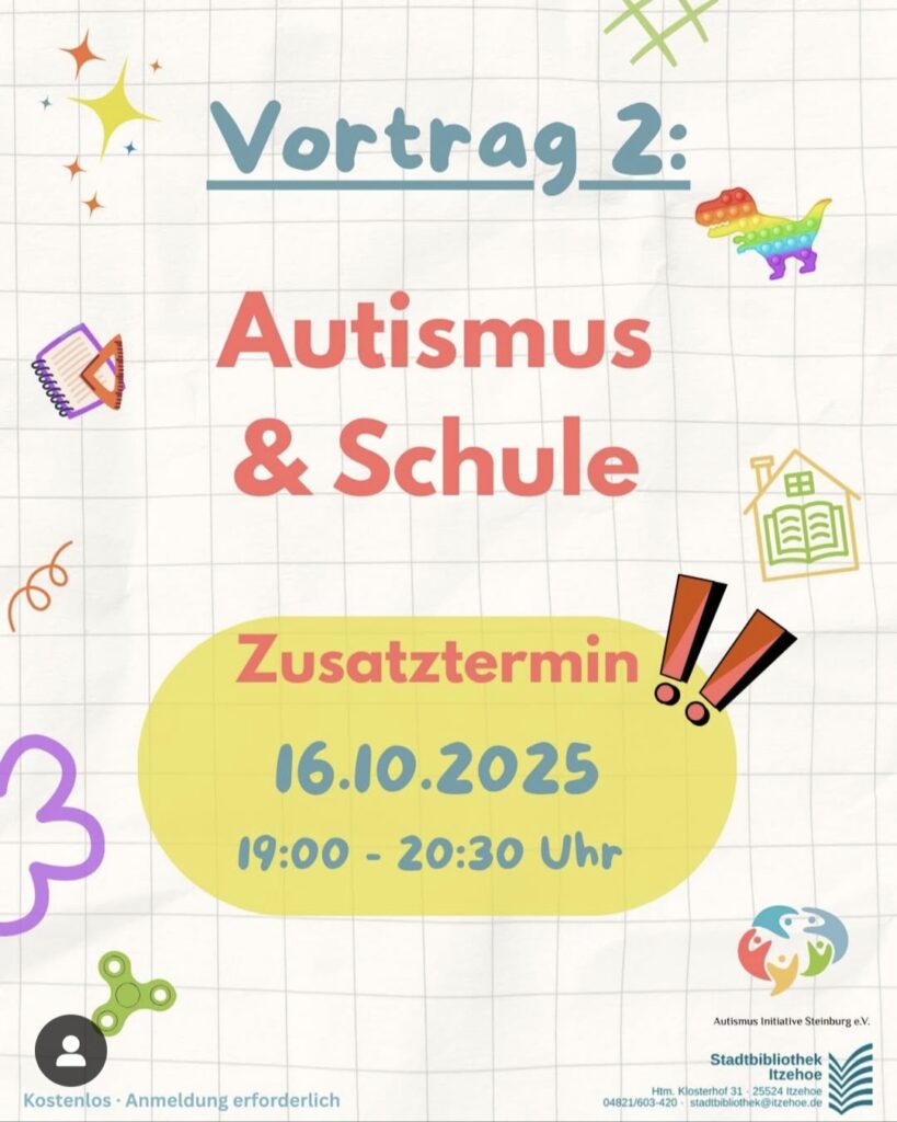 Plakat der Veranstaltung Autismus und Schule 2 am 16.10.2025